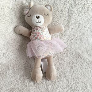 Chickpea Floral Plush Tan Bear Bow Tutu Ballerina Stuffed 10" Plush Baby Toy